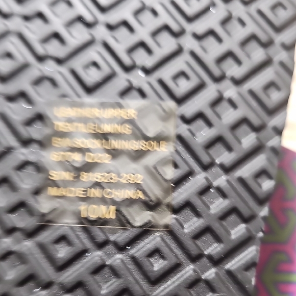 70's Platform Flip Flops Tory Burch Calcare/Sterling Gray / Rainbow Size 10 New - Picture 7 of 9